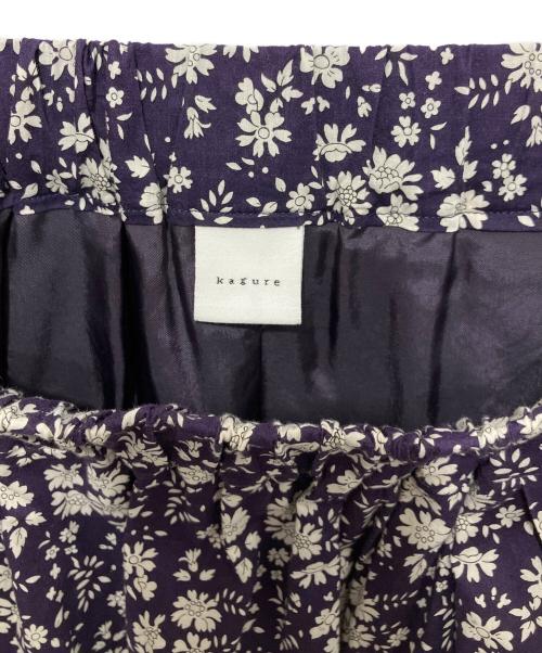 KAGURE（カグレ）KAGURE (カグレ) リバティプリントスカート パープル×ホワイト サイズ:FREEの古着・服飾アイテム