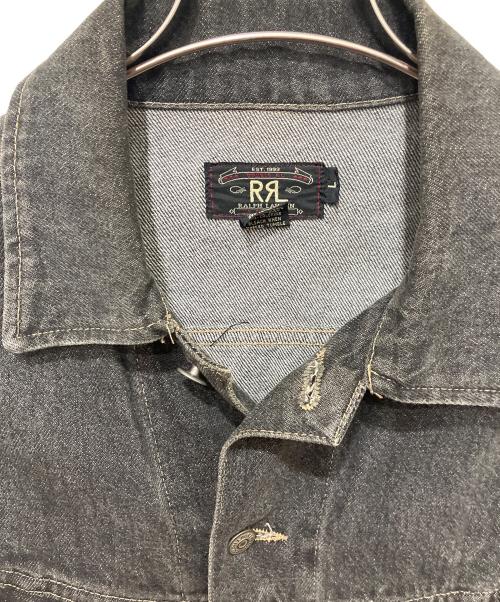RRL（ダブルアールエル）RRL (ダブルアールエル) 先染め ブラックデニムデニムジャケット ブラック サイズ:Lの古着・服飾アイテム