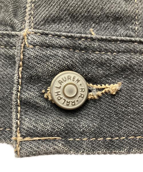 RRL（ダブルアールエル）RRL (ダブルアールエル) 先染め ブラックデニムデニムジャケット ブラック サイズ:Lの古着・服飾アイテム