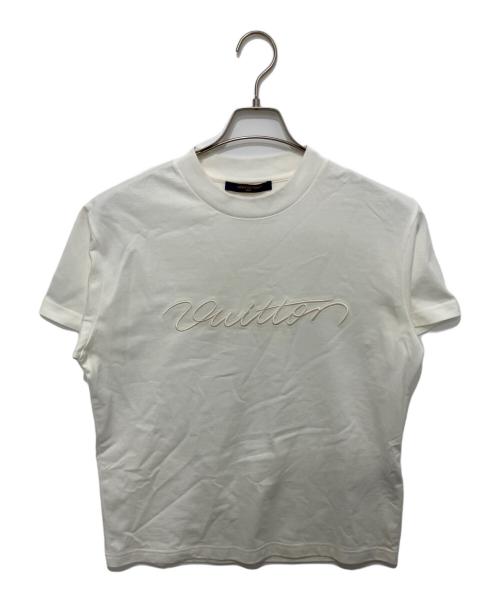 LOUIS VUITTON（ルイ ヴィトン）LOUIS VUITTON (ルイ ヴィトン) エンベリッシュドシグネチャーTシャツ ホワイト サイズ:XSの古着・服飾アイテム