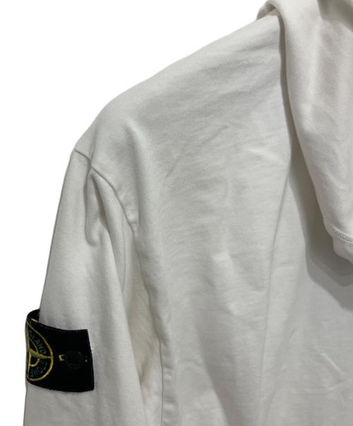STONE ISLAND（ストーンアイランド）STONE ISLAND (ストーンアイランド) ジップパーカー ホワイト サイズ:Sの古着・服飾アイテム