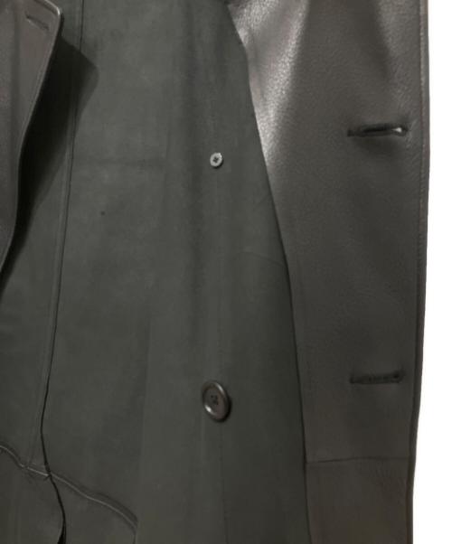 NAUTICA（ノーティカ）NAUTICA (ノーティカ) ダブルレザーカーコート ブラック サイズ:Lの古着・服飾アイテム