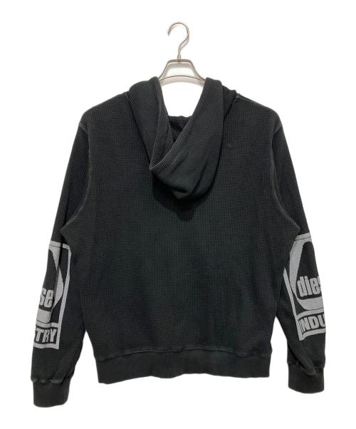 DIESEL（ディーゼル）DIESEL (ディーゼル) S-GINAFFLE-HOOD-ZIP ブラック サイズ:Lの古着・服飾アイテム