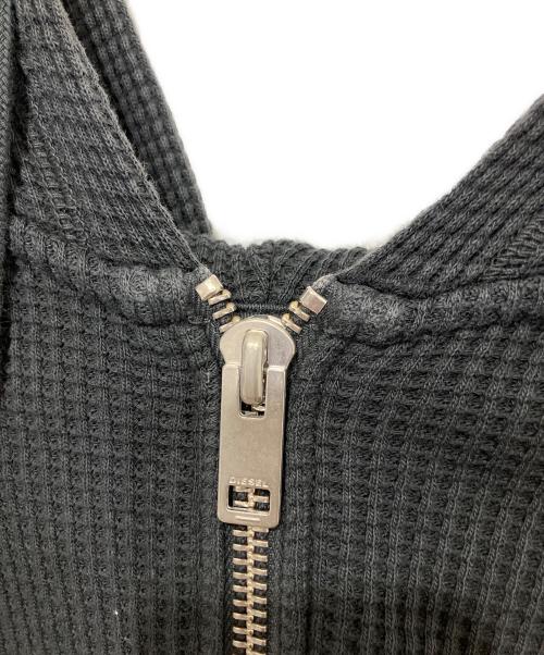 DIESEL（ディーゼル）DIESEL (ディーゼル) S-GINAFFLE-HOOD-ZIP ブラック サイズ:Lの古着・服飾アイテム