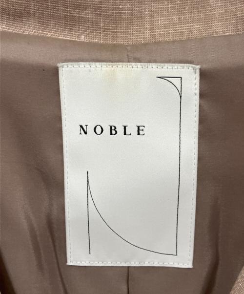 Noble（ノーブル）Noble (ノーブル) 麻ストレッチピークドラペルダブルジャケット ベージュ サイズ:38の古着・服飾アイテム