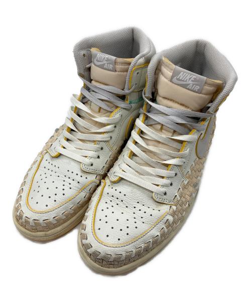 NIKE（ナイキ）NIKE (ナイキ) UNION (ユニオン) ハイカットスニーカー アイボリー×イエロー サイズ:28.5の古着・服飾アイテム