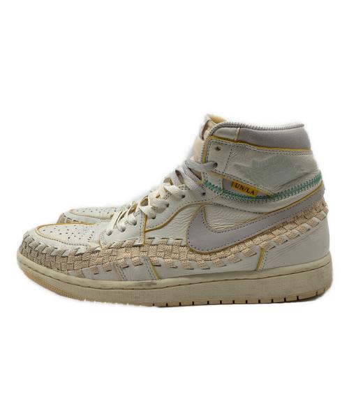 NIKE（ナイキ）NIKE (ナイキ) UNION (ユニオン) ハイカットスニーカー アイボリー×イエロー サイズ:28.5の古着・服飾アイテム