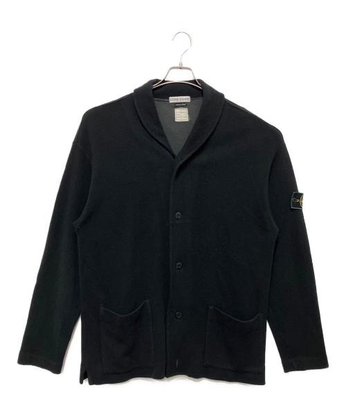 STONE ISLAND（ストーンアイランド）STONE ISLAND (ストーンアイランド) ショールカラーカーディガン ブラック サイズ:Lの古着・服飾アイテム