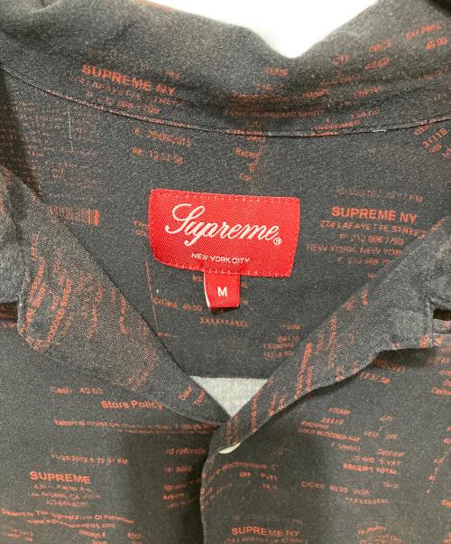 SUPREME（シュプリーム）SUPREME (シュプリーム) 20FW Receipts Rayon S/S Shirt ブラック×レッド サイズ:Mの古着・服飾アイテム