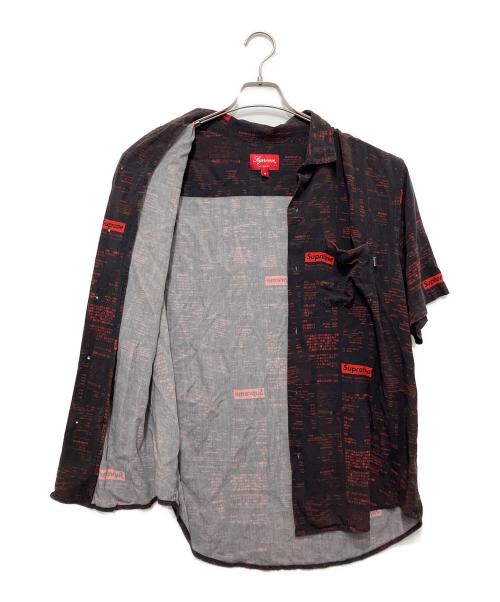 SUPREME（シュプリーム）SUPREME (シュプリーム) 20FW Receipts Rayon S/S Shirt ブラック×レッド サイズ:Mの古着・服飾アイテム