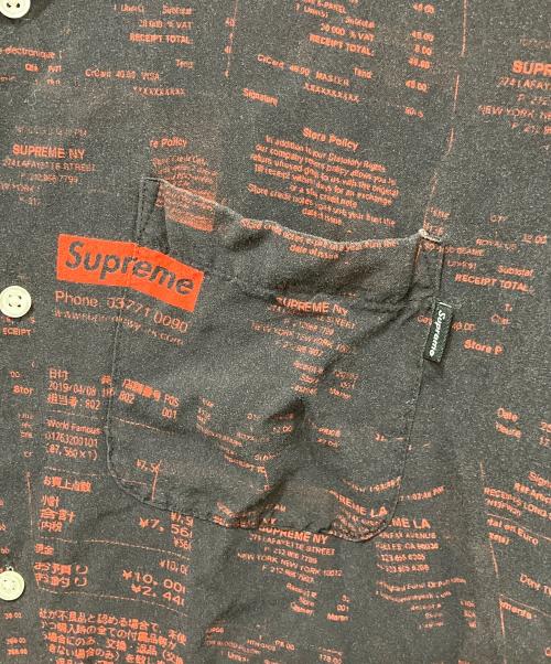 SUPREME（シュプリーム）SUPREME (シュプリーム) 20FW Receipts Rayon S/S Shirt ブラック×レッド サイズ:Mの古着・服飾アイテム