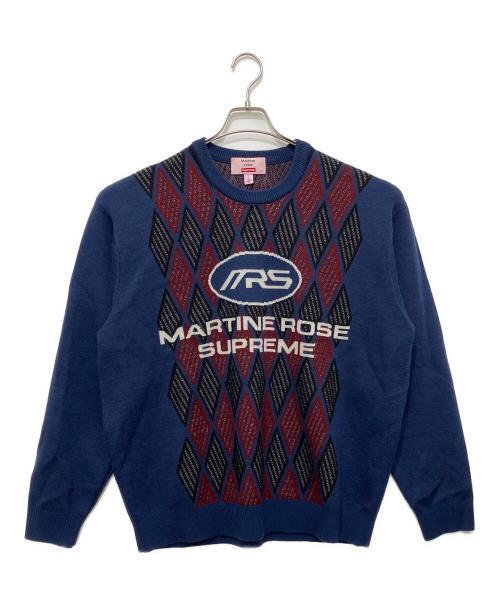 SUPREME（シュプリーム）SUPREME (シュプリーム) MARTINE ROSE (マーティン・ローズ) Sweater ブルー サイズ:Lの古着・服飾アイテム