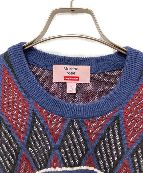 SUPREME（シュプリーム）SUPREME (シュプリーム) MARTINE ROSE (マーティン・ローズ) Sweater ブルー サイズ:Lの古着・服飾アイテム