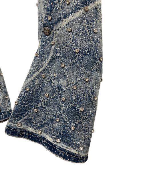 GUAPI（グアピ）GUAPI (グアピ) Aqua Blue Coffin Arc Embellished Denim インディゴ サイズ:28の古着・服飾アイテム