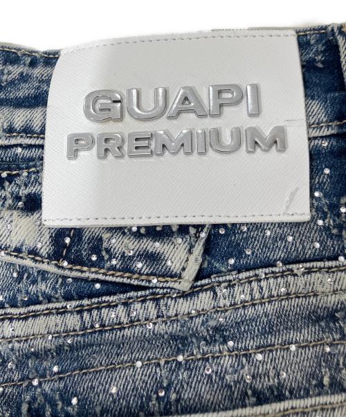 GUAPI（グアピ）GUAPI (グアピ) Aqua Blue Coffin Arc Embellished Denim インディゴ サイズ:28の古着・服飾アイテム