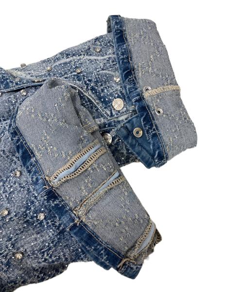 GUAPI（グアピ）GUAPI (グアピ) Aqua Blue Coffin Arc Embellished Denim インディゴ サイズ:28の古着・服飾アイテム