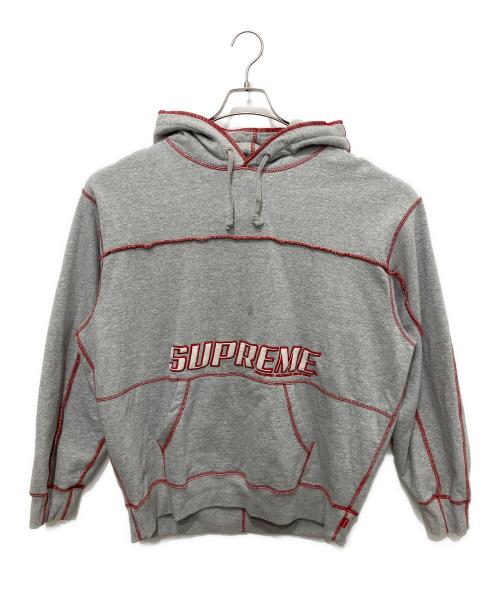 SUPREME（シュプリーム）SUPREME (シュプリーム) Coverstitch Hooded Sweatshirt グレー サイズ:Lの古着・服飾アイテム
