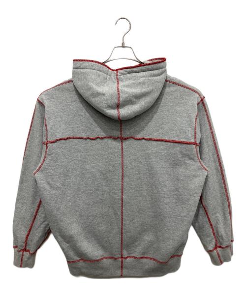 SUPREME（シュプリーム）SUPREME (シュプリーム) Coverstitch Hooded Sweatshirt グレー サイズ:Lの古着・服飾アイテム