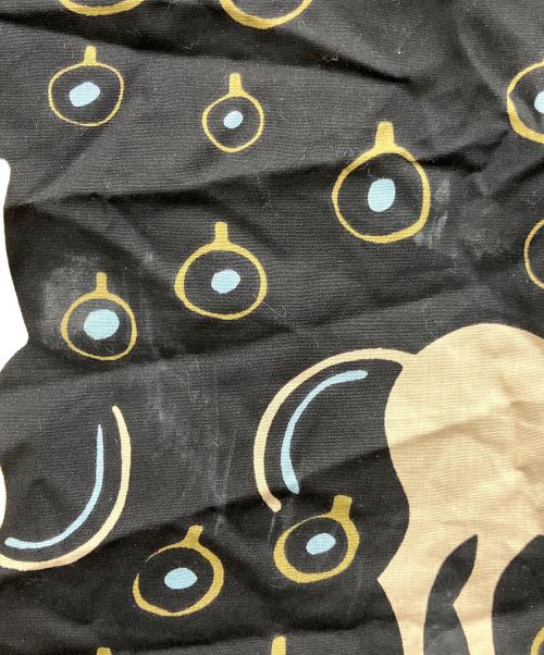 marimekko（マリメッコ）marimekko (マリメッコ) 総柄シャツワンピース ブラック×ベージュ サイズ:36の古着・服飾アイテム