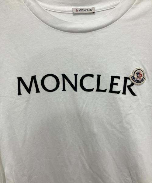 MONCLER（モンクレール）MONCLER (モンクレール) フロントロゴロングスリーブカットソー ホワイト サイズ:Mの古着・服飾アイテム