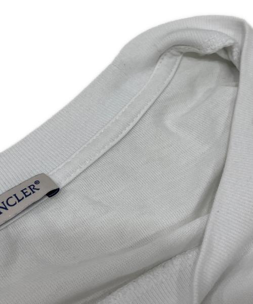 MONCLER（モンクレール）MONCLER (モンクレール) フロントロゴロングスリーブカットソー ホワイト サイズ:Mの古着・服飾アイテム