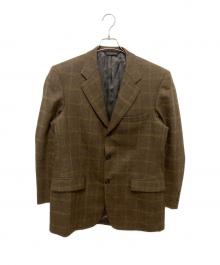 BROOKS BROTHERS（ブルックスブラザーズ）の古着「3B カシミヤ混メルトンテーラードジャケット」｜ブラウン×ネイビー