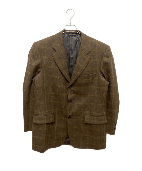 BROOKS BROTHERS（ブルックスブラザーズ）BROOKS BROTHERS (ブルックスブラザーズ) 3B カシミヤ混メルトンテーラードジャケット ブラウン×ネイビー サイズ:SIZE39REGの古着・服飾アイテム