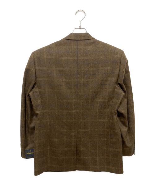 BROOKS BROTHERS（ブルックスブラザーズ）BROOKS BROTHERS (ブルックスブラザーズ) 3B カシミヤ混メルトンテーラードジャケット ブラウン×ネイビー サイズ:SIZE39REGの古着・服飾アイテム