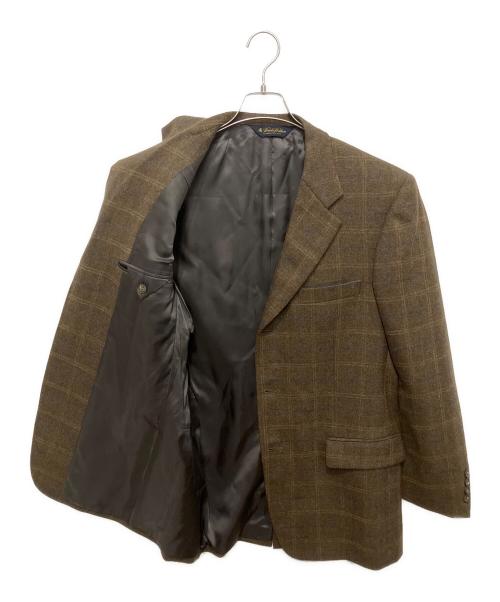 BROOKS BROTHERS（ブルックスブラザーズ）BROOKS BROTHERS (ブルックスブラザーズ) 3B カシミヤ混メルトンテーラードジャケット ブラウン×ネイビー サイズ:SIZE39REGの古着・服飾アイテム