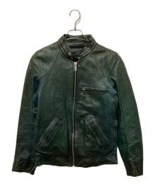 GOLDEN GOOSE（ゴールデングース）の古着「ラムレザージャケット」｜グリーン