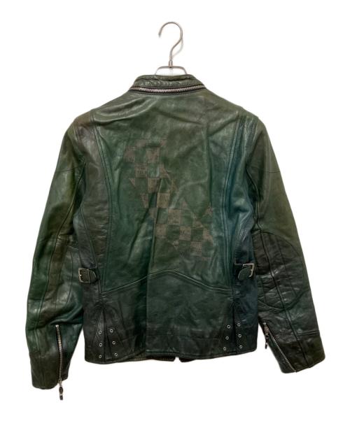GOLDEN GOOSE（ゴールデングース）GOLDEN GOOSE (ゴールデングース) ラムレザージャケット グリーン サイズ:XXSの古着・服飾アイテム