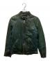 GOLDEN GOOSE（ゴールデングース）の古着「ラムレザージャケット」｜グリーン