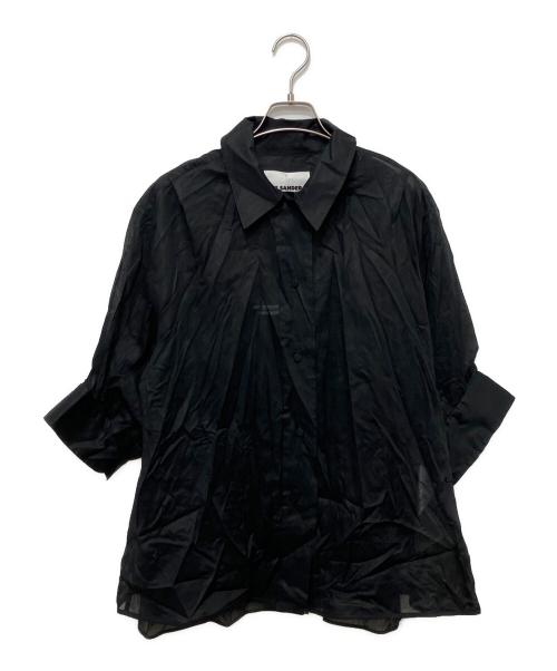JIL SANDER（ジルサンダー）JIL SANDER (ジルサンダー) Cotton Muslin Shirt ブラック サイズ:38の古着・服飾アイテム