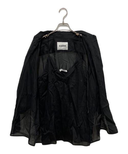 JIL SANDER（ジルサンダー）JIL SANDER (ジルサンダー) Cotton Muslin Shirt ブラック サイズ:38の古着・服飾アイテム