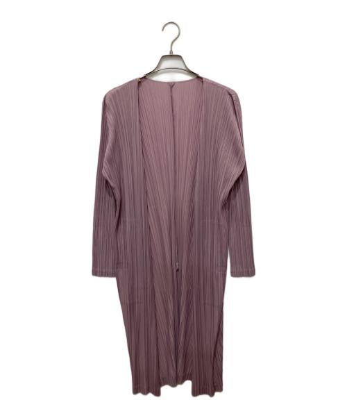 PLEATS PLEASE（プリーツプリーズ）PLEATS PLEASE (プリーツプリーズ) プリーツロングカーディガン ピンク サイズ:03の古着・服飾アイテム