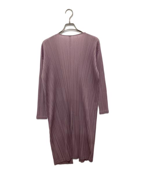 PLEATS PLEASE（プリーツプリーズ）PLEATS PLEASE (プリーツプリーズ) プリーツロングカーディガン ピンク サイズ:03の古着・服飾アイテム