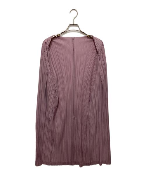 PLEATS PLEASE（プリーツプリーズ）PLEATS PLEASE (プリーツプリーズ) プリーツロングカーディガン ピンク サイズ:03の古着・服飾アイテム