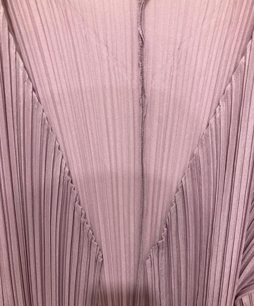 PLEATS PLEASE（プリーツプリーズ）PLEATS PLEASE (プリーツプリーズ) プリーツロングカーディガン ピンク サイズ:03の古着・服飾アイテム