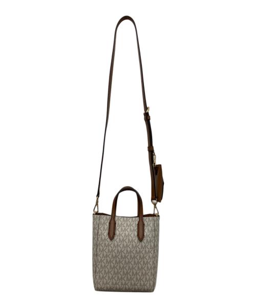MICHAEL KORS（マイケルコース）MICHAEL KORS (マイケルコース) ミニショルダーバッグ アイボリー×ブラウンの古着・服飾アイテム