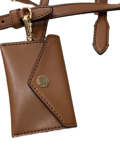 MICHAEL KORS（マイケルコース）MICHAEL KORS (マイケルコース) ミニショルダーバッグ アイボリー×ブラウンの古着・服飾アイテム