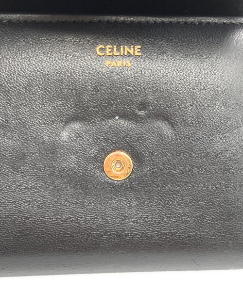 CELINE（セリーヌ）CELINE (セリーヌ) スモール フラップウォレット トリオンフ ブラックの古着・服飾アイテム