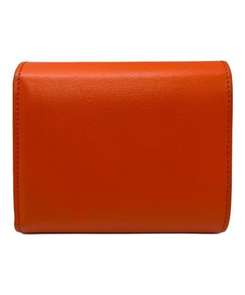 CELINE（セリーヌ）CELINE (セリーヌ) スモール フラップウォレット トリオンフ オレンジの古着・服飾アイテム
