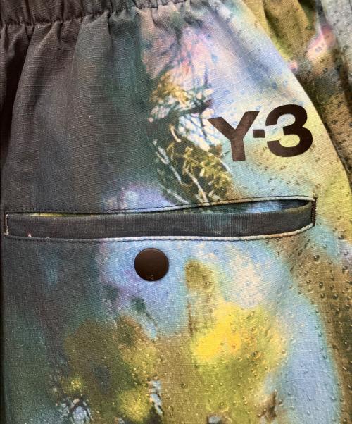 Y-3（ワイスリー）Y-3 (ワイスリー) アブストラクトパターン トラックパンツ ブルー×グリーン サイズ:Mの古着・服飾アイテム