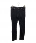 NUMBER (N)INEナンバーナイン）の古着「TAPERED SKINNY DENIM JEANS」｜ブラック