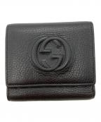 GUCCIグッチ）の古着「3つ折り財布」｜ブラック