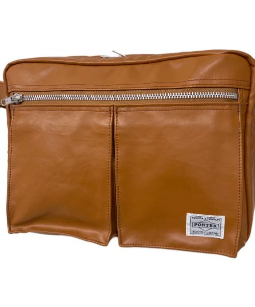 PORTER（ポーター）PORTER (ポーター) FREE STYLE SHOULDER BAG (L) ブラウンの古着・服飾アイテム