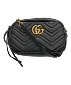 GUCCIグッチ）の古着「GGマーモントショルダーバッグ」｜ブラック