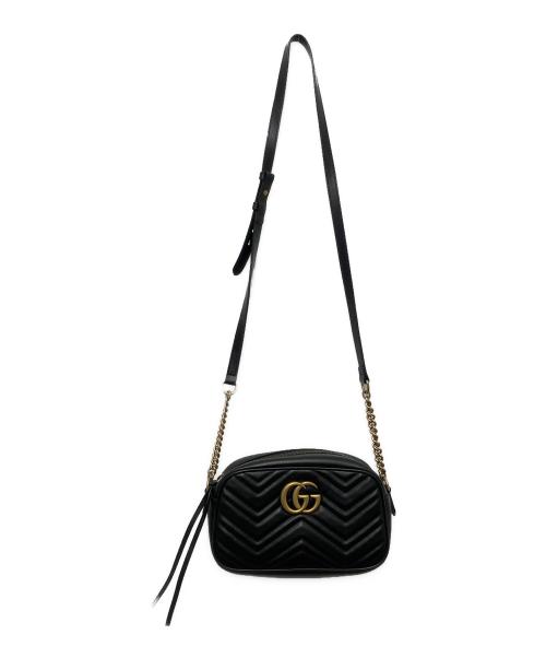 GUCCI（グッチ）GUCCI (グッチ) GGマーモントショルダーバッグ ブラックの古着・服飾アイテム