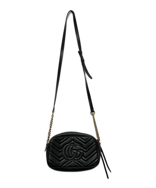 GUCCI（グッチ）GUCCI (グッチ) GGマーモントショルダーバッグ ブラックの古着・服飾アイテム