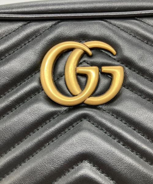 GUCCI（グッチ）GUCCI (グッチ) GGマーモントショルダーバッグ ブラックの古着・服飾アイテム